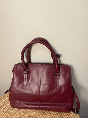 Women’s Burgundy Leather Handbag